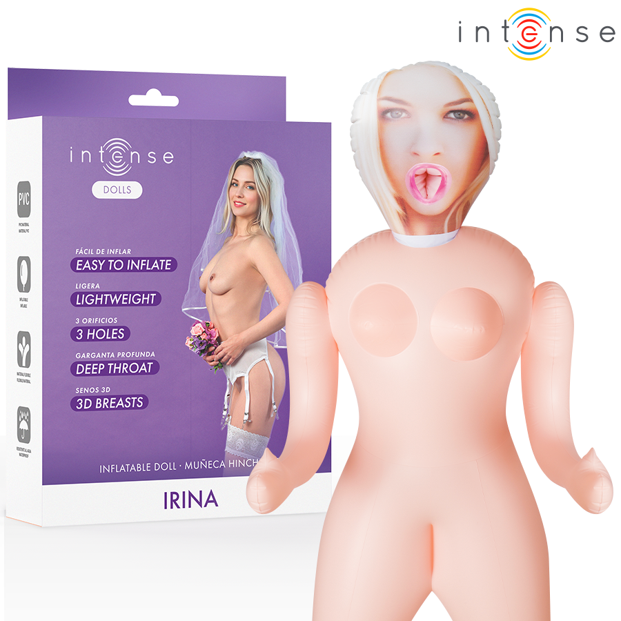 INTENSE DOLLS - IRINA AUFBLASBARE PUPPE MIT DREI ÖFFNUNGEN – Erotik-Zubehör Bild 1