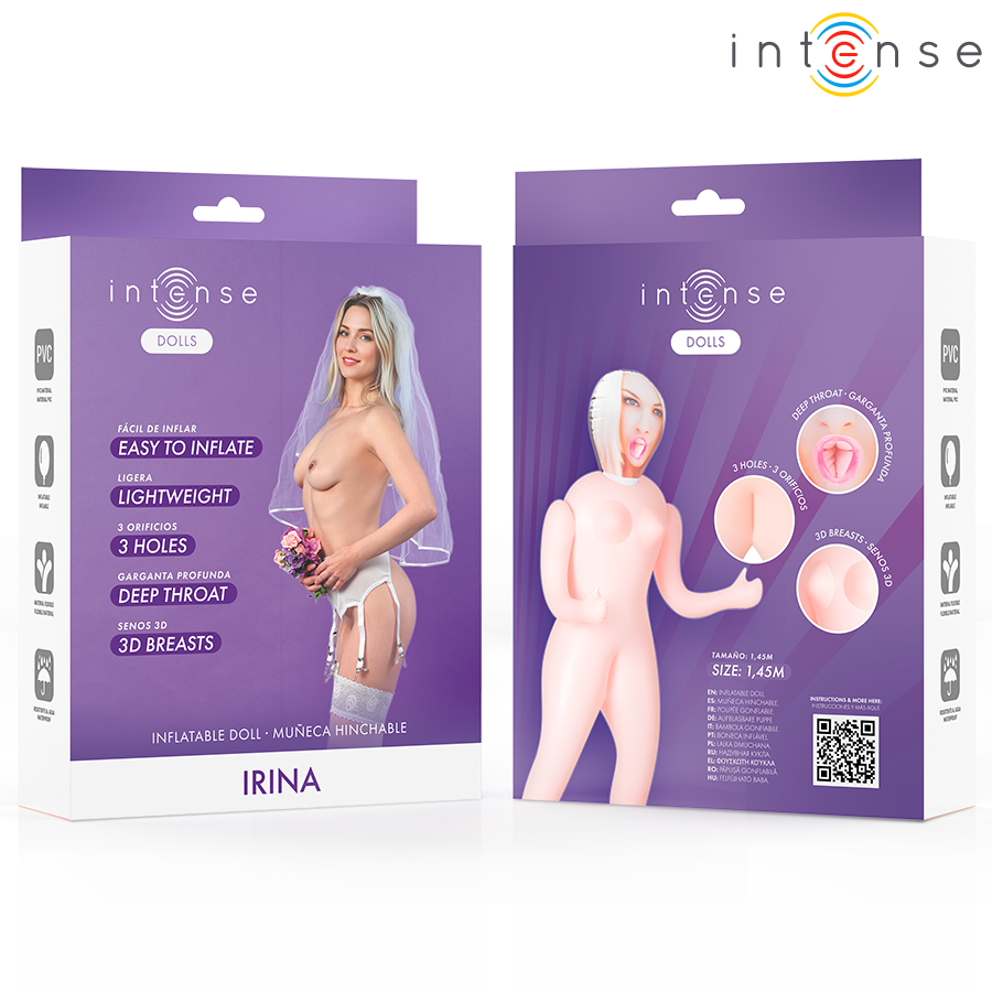 INTENSE DOLLS - IRINA AUFBLASBARE PUPPE MIT DREI ÖFFNUNGEN – Erotik-Zubehör Bild 4