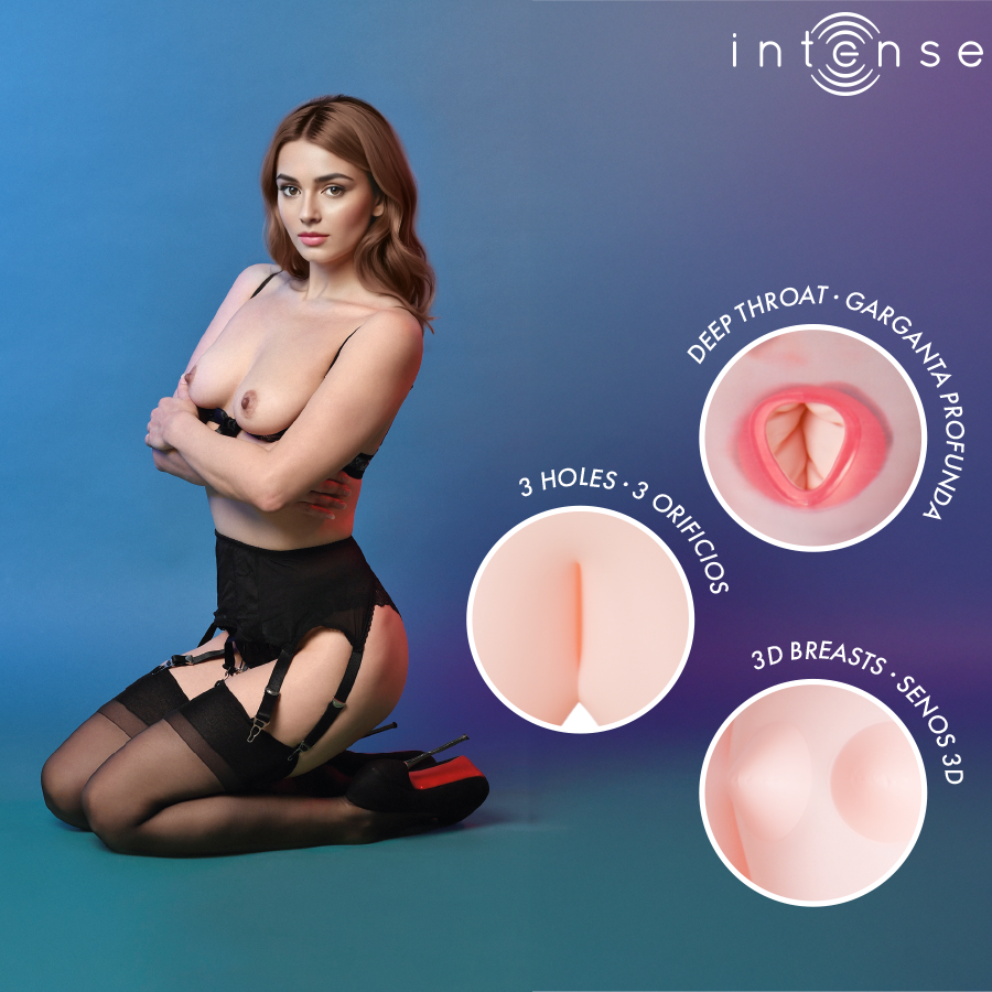 INTENSE DOLLS - MONIQUE AUFBLASBARE PUPPE MIT DREI ÖFFNUNGEN – Erotik-Zubehör Bild 3