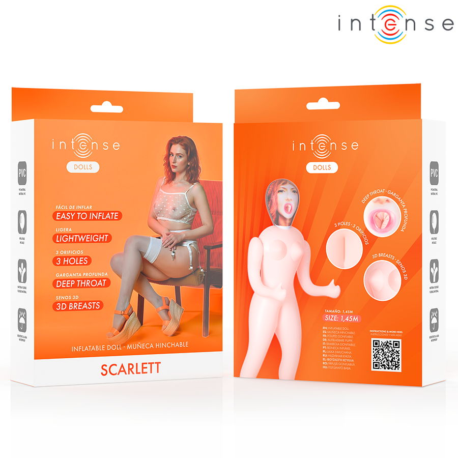 INTENSE DOLLS - AUFBLASBARE PUPPE SCARLETT MIT DREI ÖFFNUNGEN – Erotik-Zubehör Bild 3