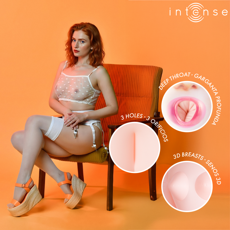 INTENSE DOLLS - AUFBLASBARE PUPPE SCARLETT MIT DREI ÖFFNUNGEN – Erotik-Zubehör Bild 4