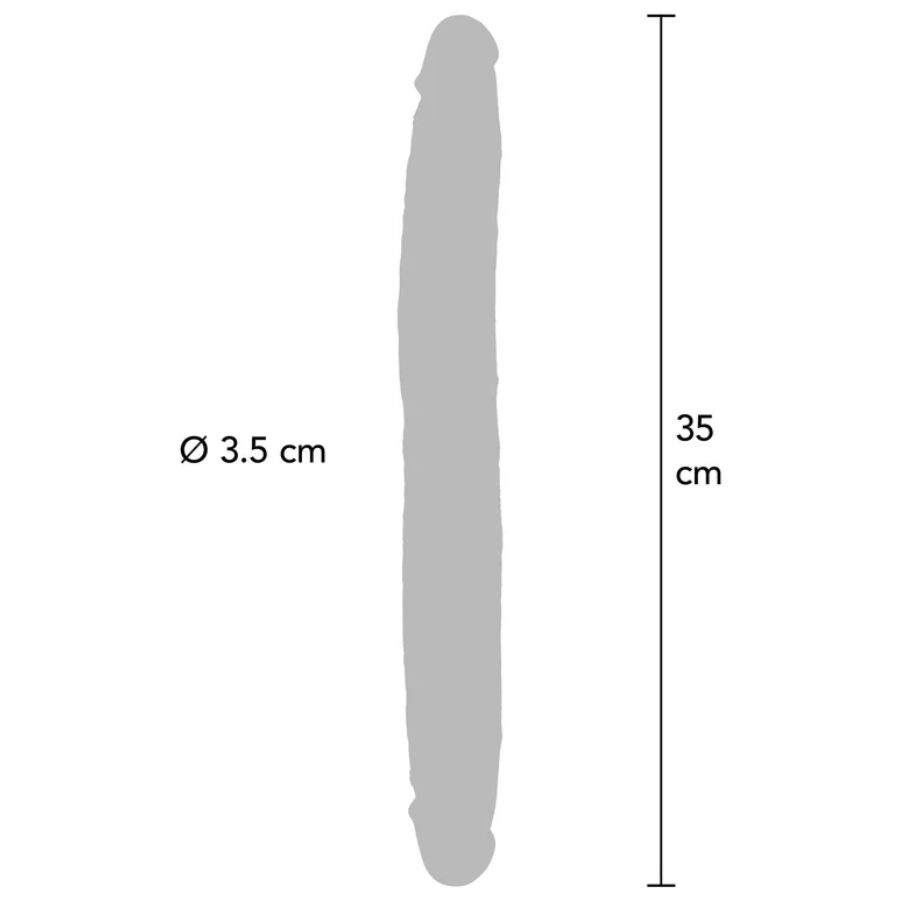 GET REAL - DOPPELENDES SILIKON-DILDO KARAMELL 35 CM bei Secret Pulse im Erotikshop