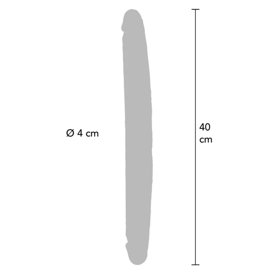 GET REAL - DOPPELENDES SILIKON-DILDO KARAMELL 40 CM bei Secret Pulse im Erotikshop