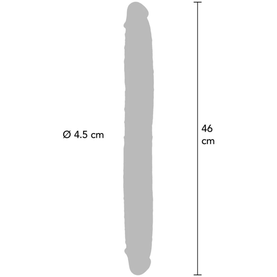 GET REAL - DOPPELENDES SILIKON-DILDO KARAMELL 46 CM bei Secret Pulse im Erotikshop