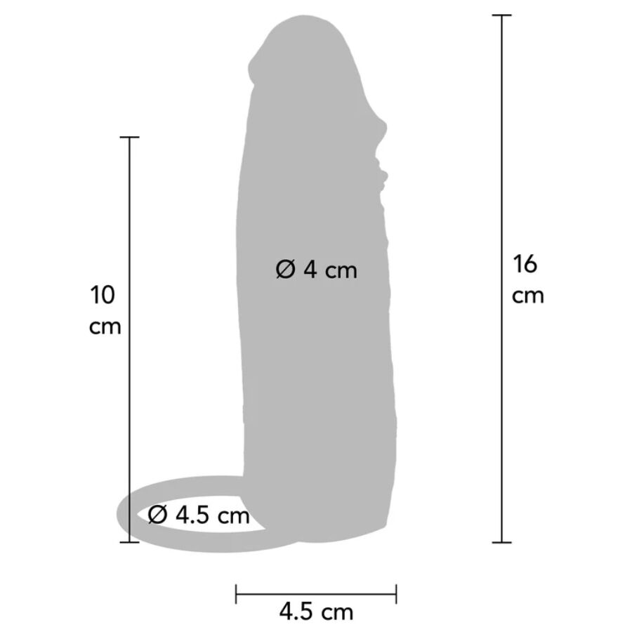 GET REAL – FEUCHTIGKEITSSPENDENDE SILIKON-PENISHÜLLE IN KARAMELL, 16 CM – Penishülle Bild 4