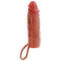 GET REAL – FEUCHTIGKEITSSPENDENDE SILIKON-PENISHÜLLE IN KARAMELL, 16 CM – Penishülle Bild 1