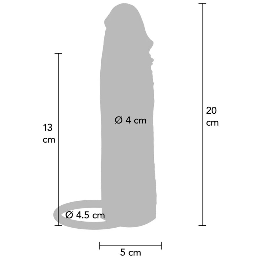 GET REAL - HYDRIERTE HAUT SILIKON-PENISHÜLLE KARAMELLN 20 CM – Penishülle Bild 4