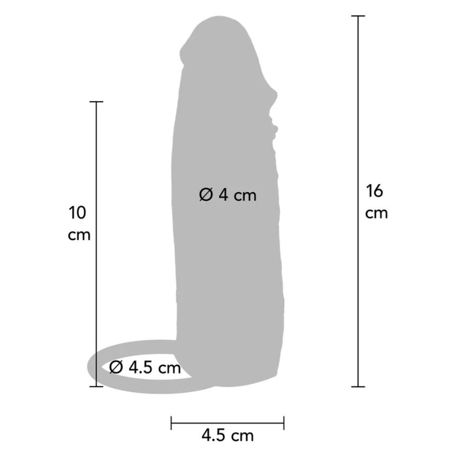 GET REAL – FEUCHTIGKEITSSPENDENDE SILIKON-VIBRATIONS-PENISHÜLLE IN KARAMELL, 16 CM – Penishülle Bild 4