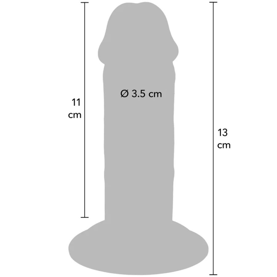 GET REAL - DELUXE DICKER DOPPELDICHTER TPE-PENDIGES, 13 CM – Erotik-Zubehör Bild 4