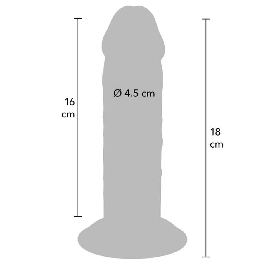 GET REAL - DELUXE DICKER TPE-DONNERSATZ MIT DOPPELTER DICHTE, 18 CM – Erotik-Zubehör Bild 4