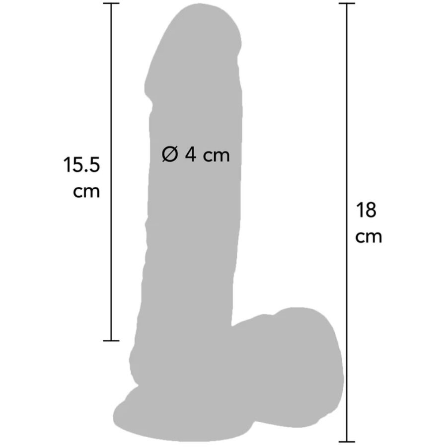 GET REAL - DILDO 18 CM MIT KUGELN VIBRATOR HAUT Dildo diskret online kaufen