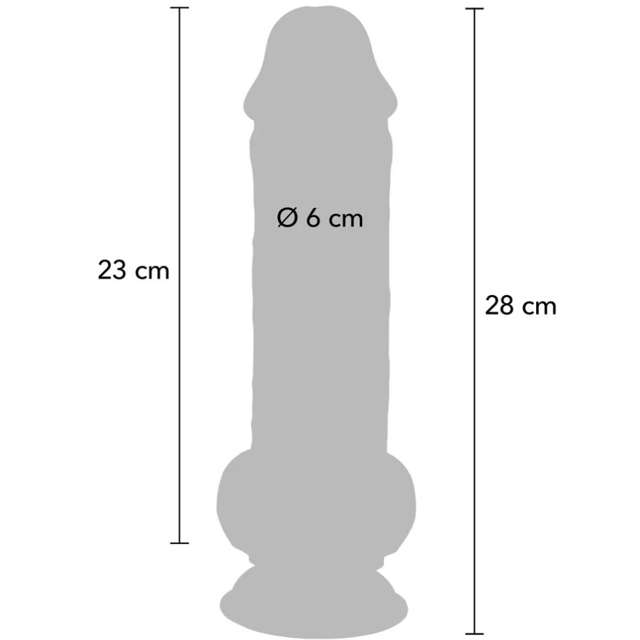 GET REAL - DELUXE REALISTIC PENIS WITH TESTICLES EXTRA THICK 28 CM – Erotik-Zubehör Bild 4