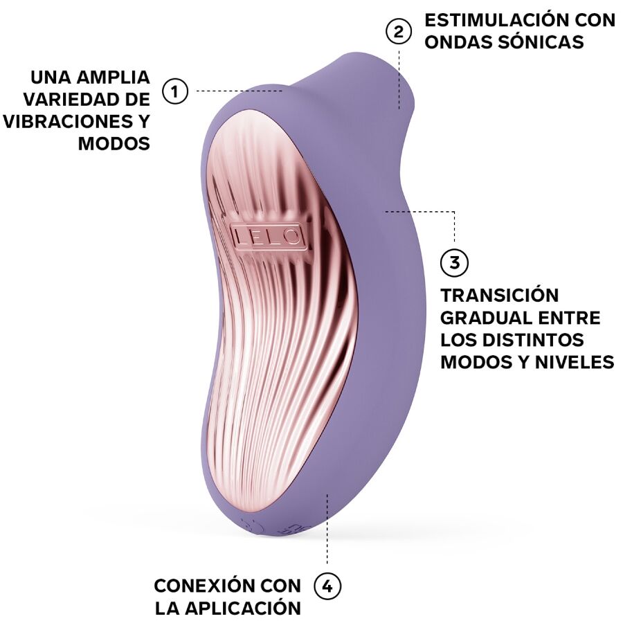 LELO Sona 3 Sonic Clitoral Massager Violet Dusk – SenSonic™ & Cruise Control™ | Secret Pulse Klitorisstimulator Produktansicht und Details