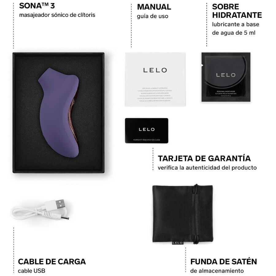 LELO Sona 3 Sonic Klitoralmassagegerät Cyber Purple – SenSonic™ & Cruise Control™ | Secret Pulse – Vibrator Bild 5
