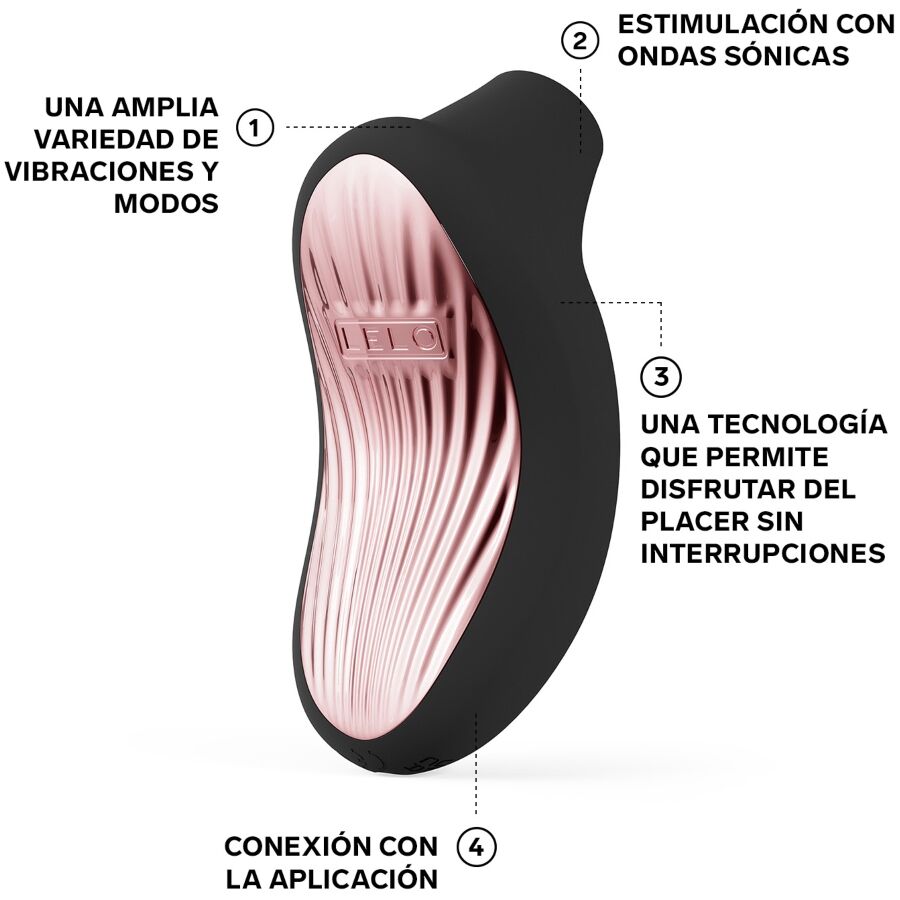 LELO Sona 3 Cruise Klitoralmassager Schwarz – SenSonic™ & Cruise Control™ | Secret Pulse Massager Vibrator Produktansicht und Details