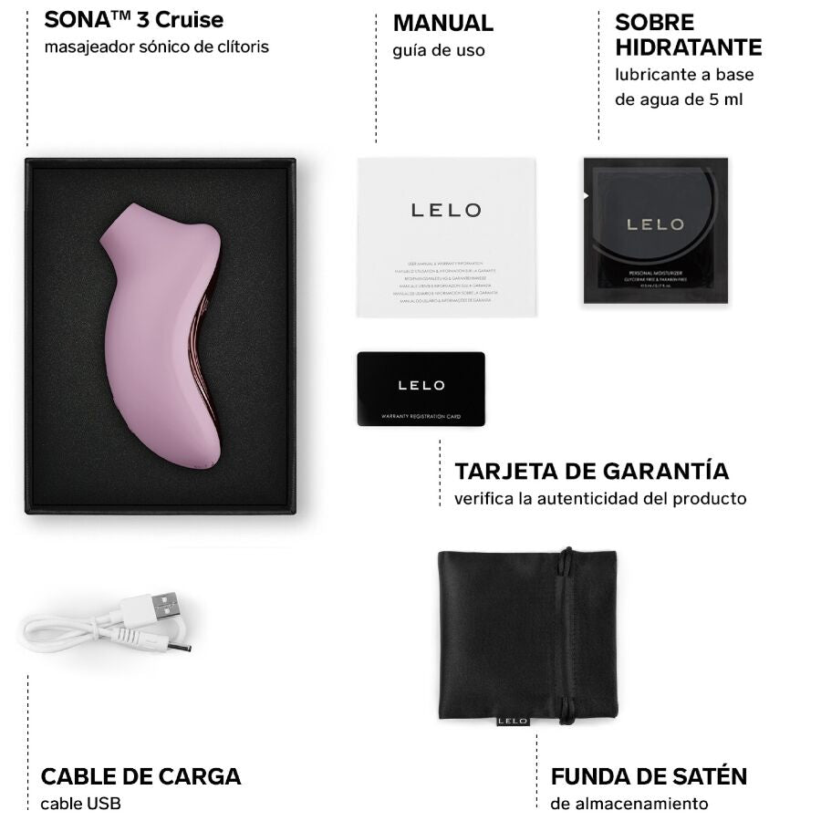 LELO Sona 3 Cruise Klitoralmassager Zartrosa – SenSonic™ & Cruise Control™ | Secret Pulse Massager Vibrator Produktansicht und Details