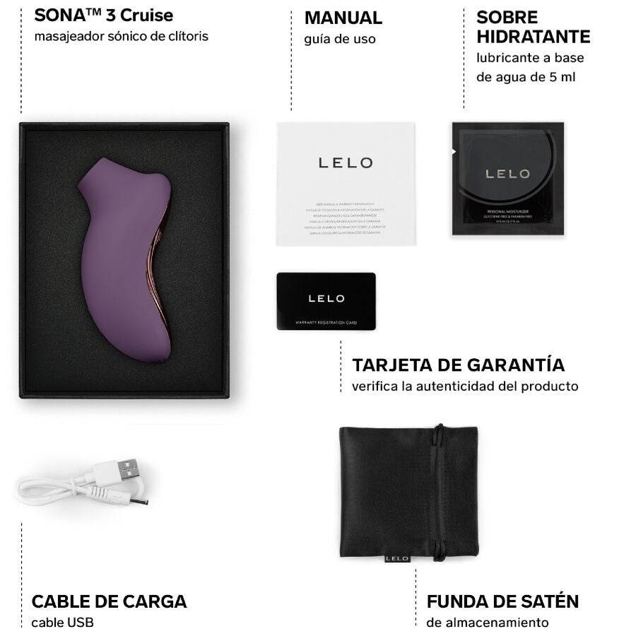 LELO Sona 3 Cruise Klitoris-Massager Plum – SenSonic™ & Cruise Control™ | Secret Pulse Klitorisstimulator Produktansicht und Details