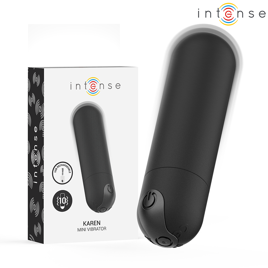 INTENSE - KAREN MINI WIEDERAUFLADBARER VIBRATIONSKUGEL SCHWARZ – Erotik-Zubehör Bild 1