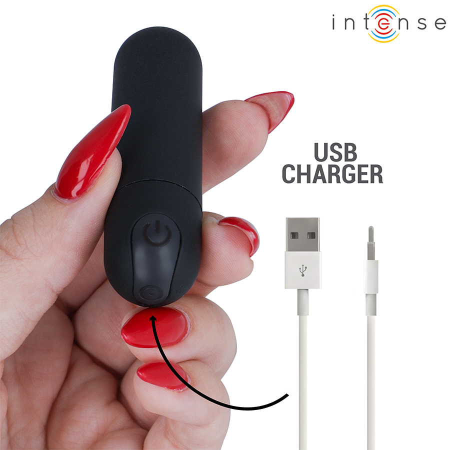 INTENSE - KAREN MINI WIEDERAUFLADBARER VIBRATIONSKUGEL SCHWARZ – Erotik-Zubehör Bild 4
