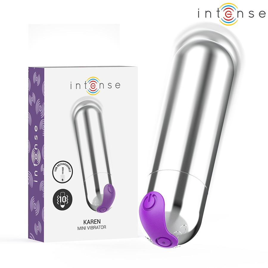 INTENSE - KAREN MINI WIEDERAUFLADBARER VIBRATIONSKUGEL SILBER – Erotik-Zubehör Bild 1