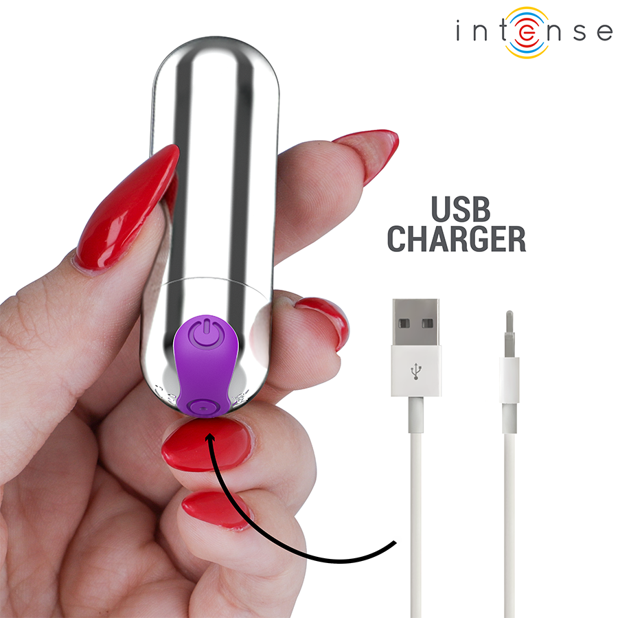 INTENSE - KAREN MINI WIEDERAUFLADBARER VIBRATIONSKUGEL SILBER – Erotik-Zubehör Bild 4