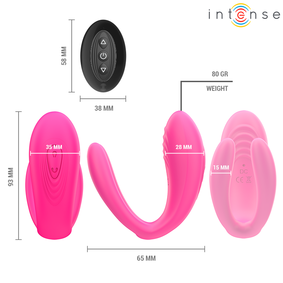 INTENSE - JULIA DOPPELVIBRATOR-KLEMMENSTIMULATOR MIT FERNBEDIENUNG hochwertiges Sextoy bei Secret Pulse