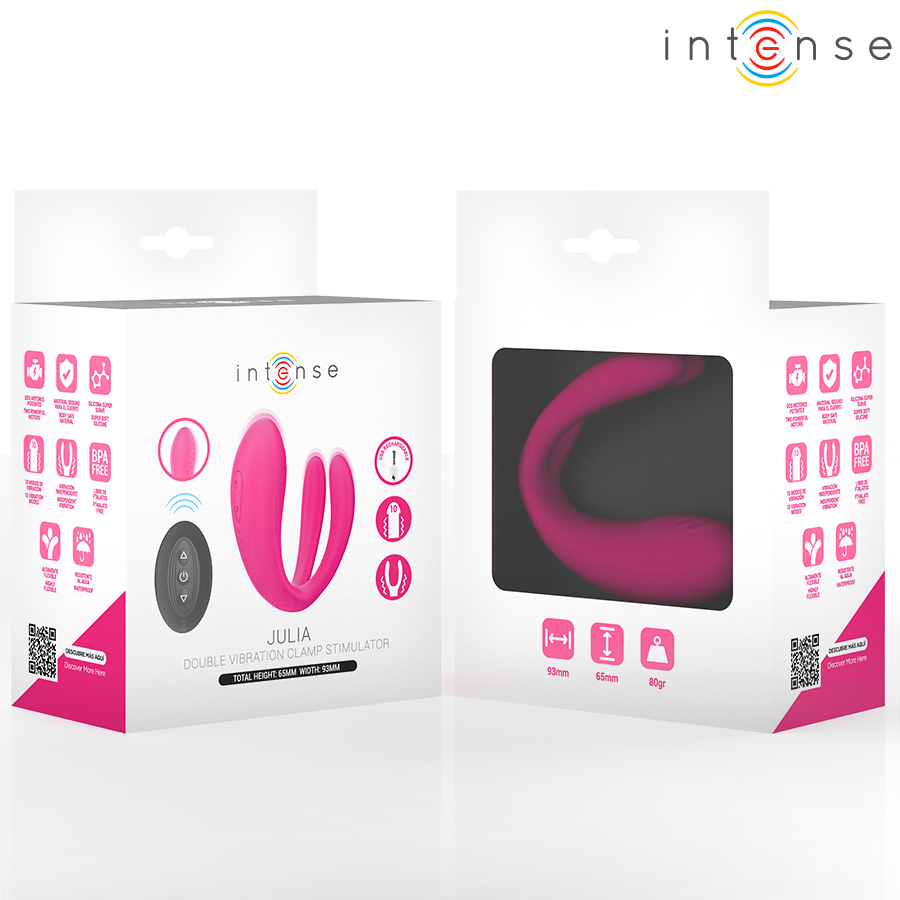 INTENSE - JULIA DOPPELVIBRATOR-KLEMMENSTIMULATOR MIT FERNBEDIENUNG für intensive Stimulation und Self-Love