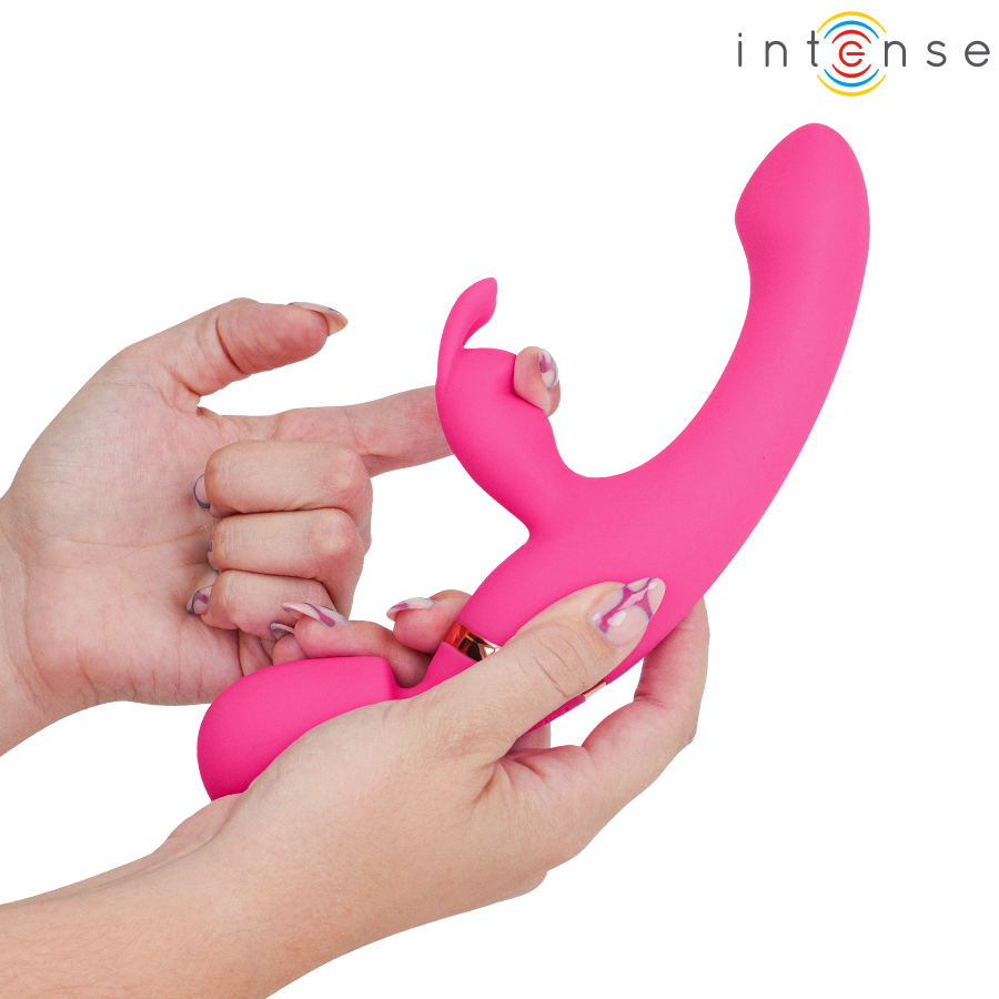 INTENSE Winona Doppelvibrator Hase & Stab – 10 Vibrationsmodi & USB-Aufladung | Secret Pulse für intensive Stimulation und Self-Love