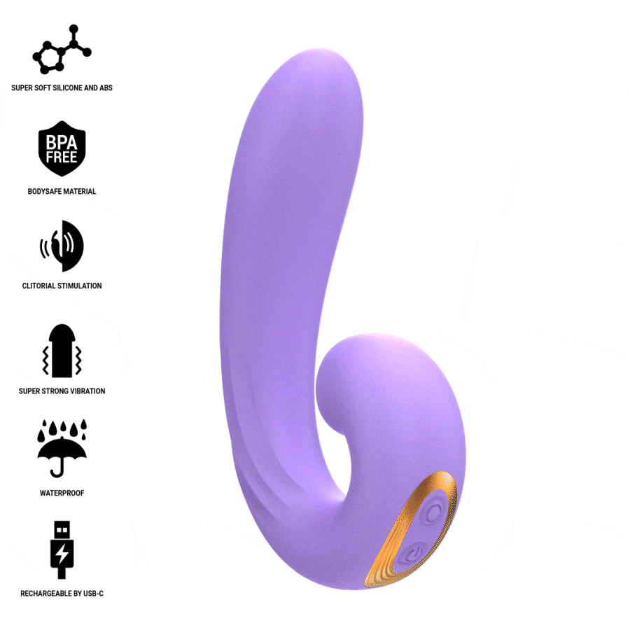 INTENSE Meryl Doppelvibration Klitorisstimulator – 10 Modi & USB-Aufladung | Secret Pulse für intensive Stimulation und Self-Love