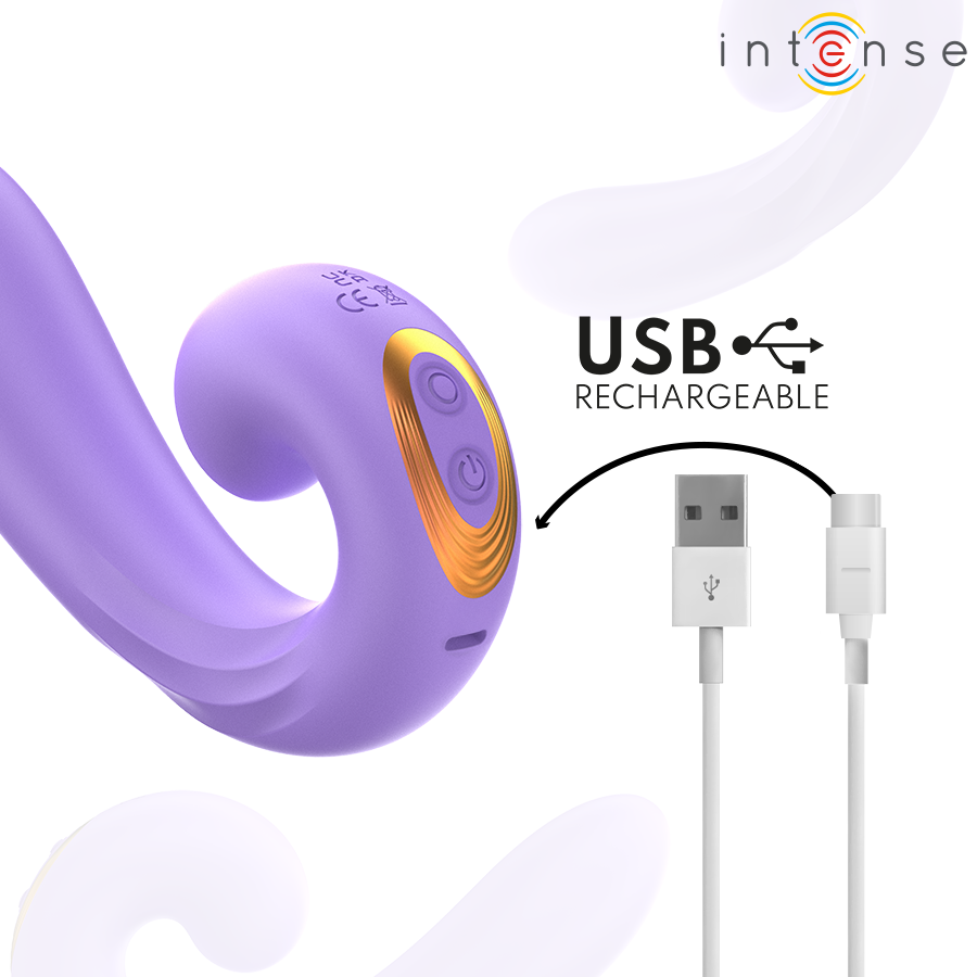INTENSE Meryl Doppelvibration Klitorisstimulator – 10 Modi & USB-Aufladung | Secret Pulse Produktansicht und Details