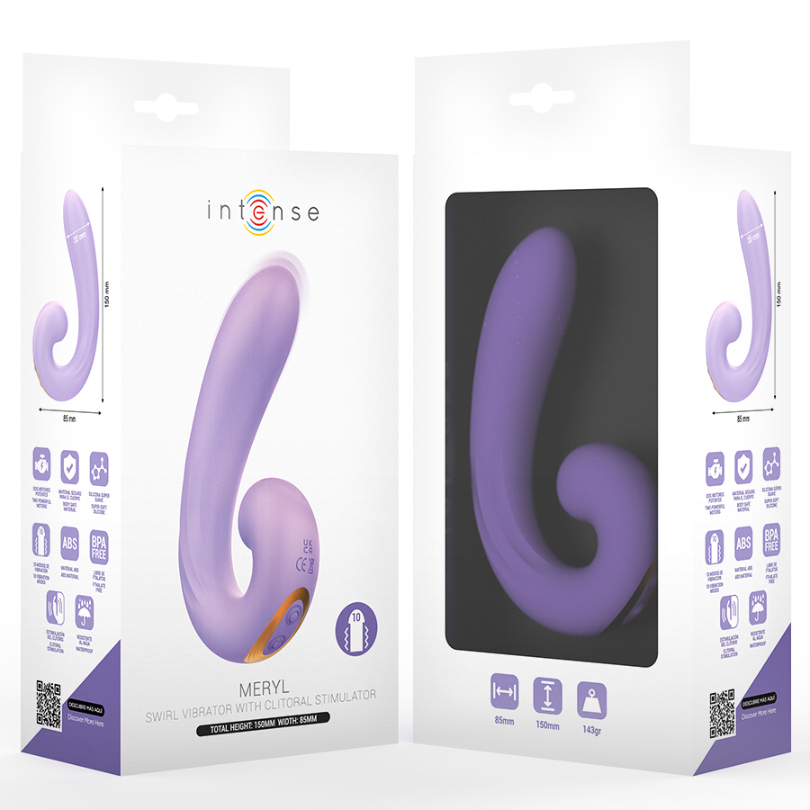 INTENSE Meryl Doppelvibration Klitorisstimulator – 10 Modi & USB-Aufladung | Secret Pulse hochwertiges Sextoy bei Secret Pulse