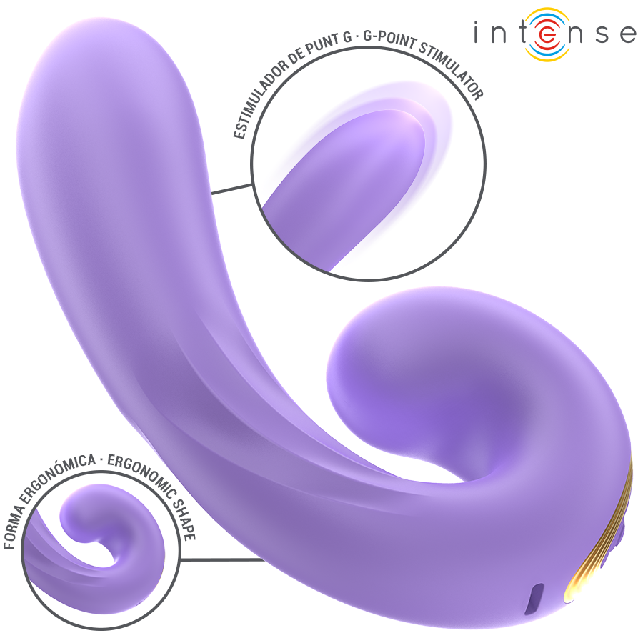 INTENSE Meryl Doppelvibration Klitorisstimulator – 10 Modi & USB-Aufladung | Secret Pulse für sinnliche Momente allein oder zu zweit
