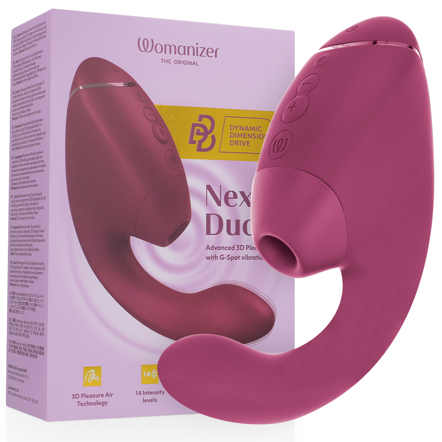 WOMANIZER - DUO NEXT DOPPELTER KLITORIS- & G-PUNKT-STIMULATOR Paarvibrator Produktansicht