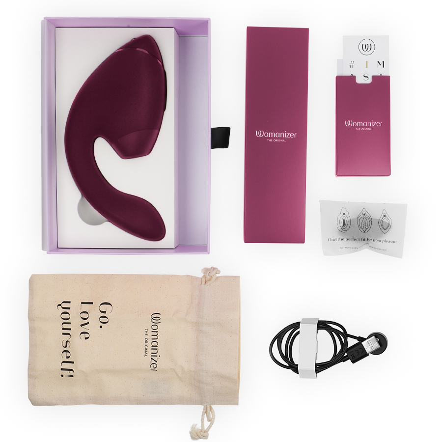 WOMANIZER - DUO NEXT DOPPELTER KLITORIS- & G-PUNKT-STIMULATOR Paarvibrator Produktansicht