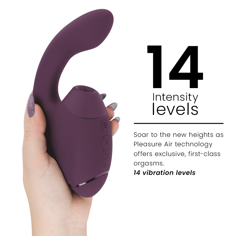 WOMANIZER - DUO NEXT DOPPELTER KLITORIS- & G-PUNKT-STIMULATOR DUNKELLILA hochwertige Produktabbildung
