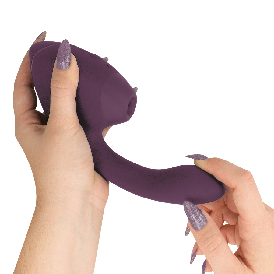 WOMANIZER - DUO NEXT DOPPELTER KLITORIS- & G-PUNKT-STIMULATOR DUNKELLILA für sinnliche Momente
