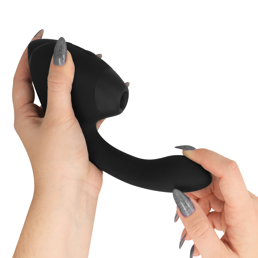WOMANIZER - DUO NEXT DOPPELTER KLITORIS- & G-PUNKT-STIMULATOR SCHWARZ für sinnliche Momente