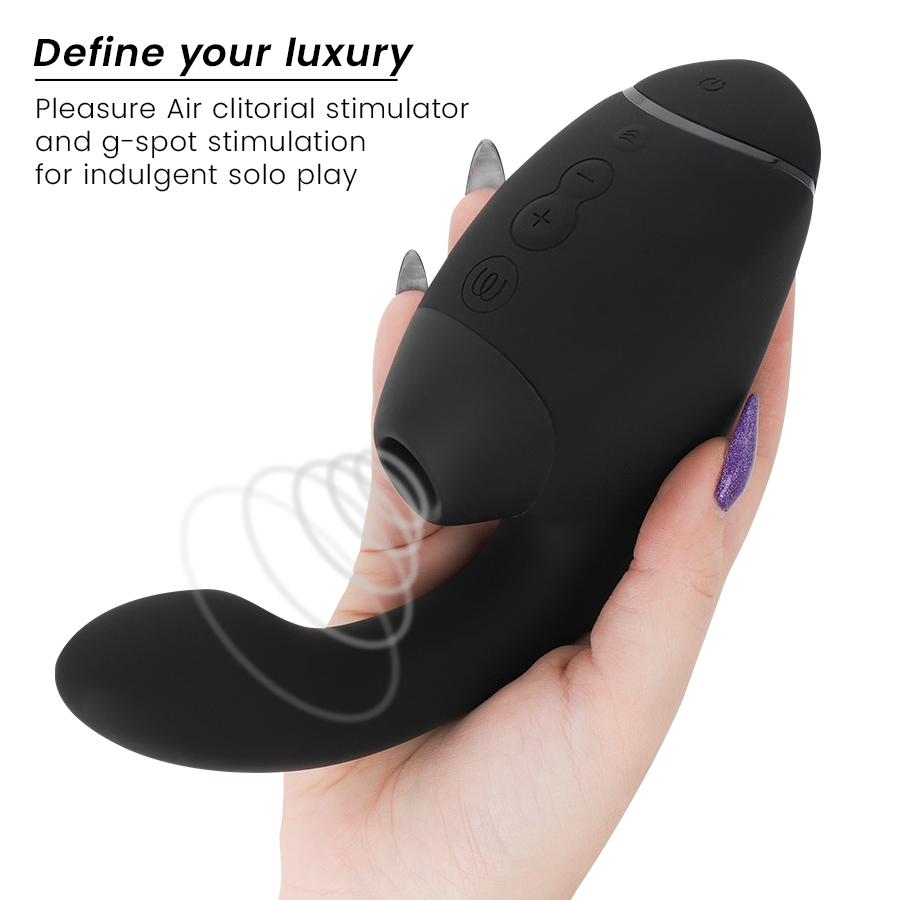 WOMANIZER - DUO NEXT DOPPELTER KLITORIS- & G-PUNKT-STIMULATOR SCHWARZ Paarvibrator diskret online kaufen