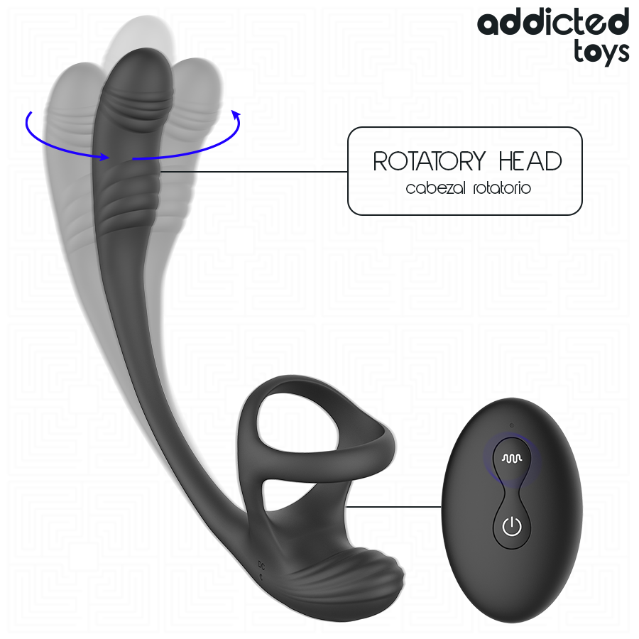 ADDICTED TOYS – ANALPLUG MIT VIBRATION, 360°-WELLUNG UND HODENSTIMULATOR Produktansicht und Details