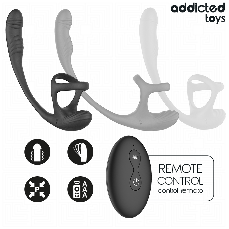 ADDICTED TOYS – ANALPLUG MIT VIBRATION, 360°-WELLUNG UND HODENSTIMULATOR für sinnliche und diskrete Momente