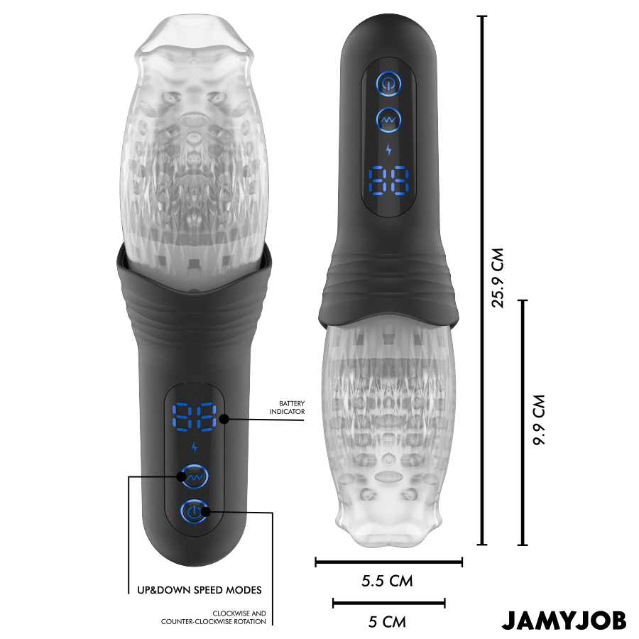 JAMYJOB - BLOW-R MASTURBATOR MIT STOSS- UND ROTATIONSFUNKTION hochwertiges Intimtoy