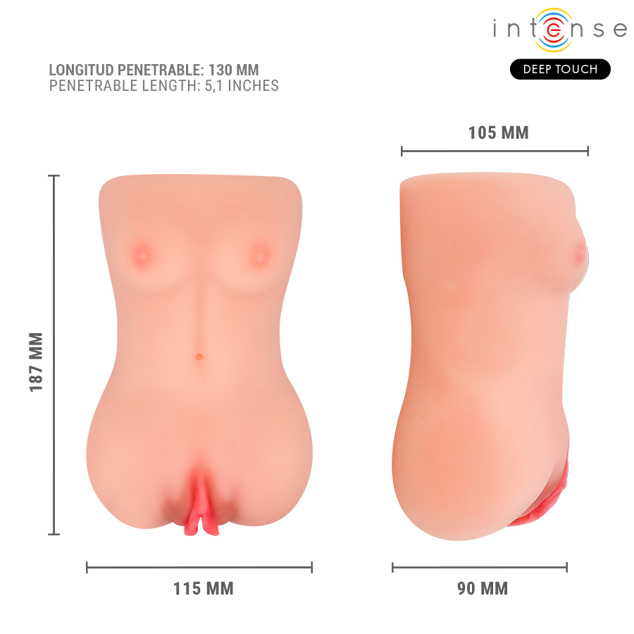 INTENSE DEEP TOUCH - CATHERINE VIBRATOR & SAUGMASTURBATOR MIT STIMME Produktansicht und Details