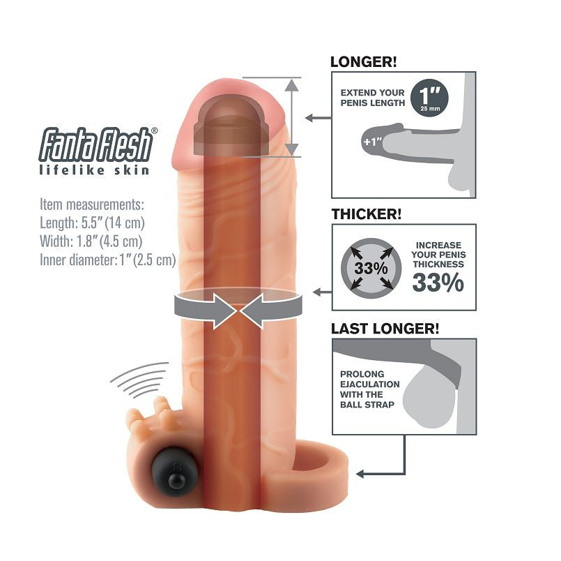 FANTASY X- TENSIONS - VIBRATING REAL FEEL 1 EXTENSION – Penishülle Bild 2
