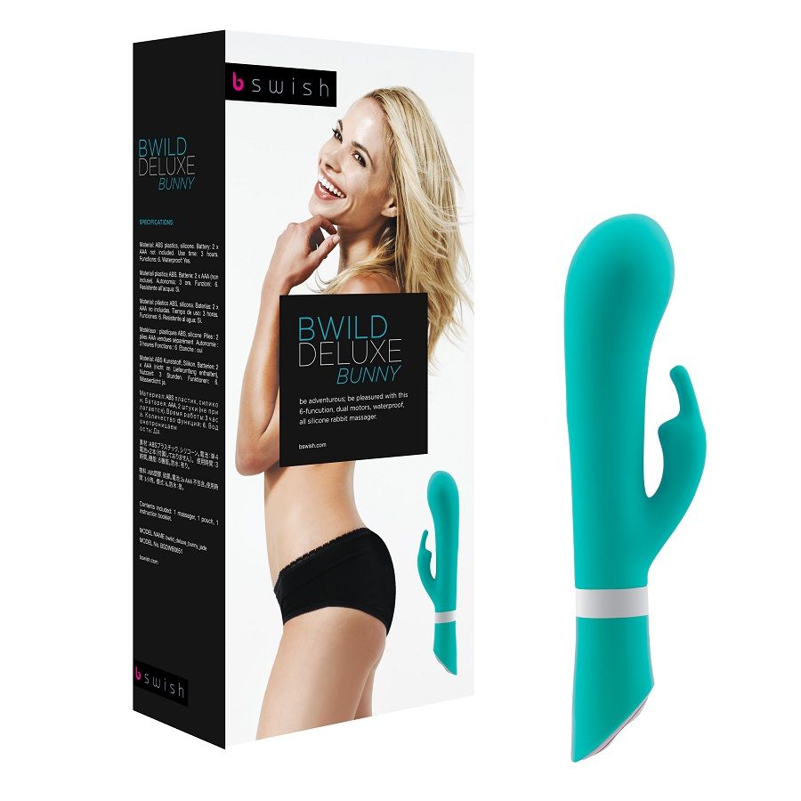 B Swish Bwild Deluxe Bunny Vibrator Jade – 6 Vibrationsmodi, Silikon, wasserfest Vibrator diskret online kaufen