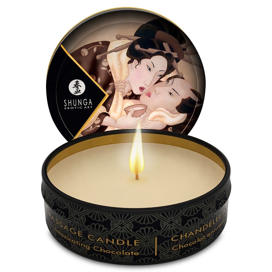 SHUNGA - MINI CARESS BY CANDELIGHT SCHOKOLADENMASSAGEKERZE 30 ML Massagekerze diskret online kaufen