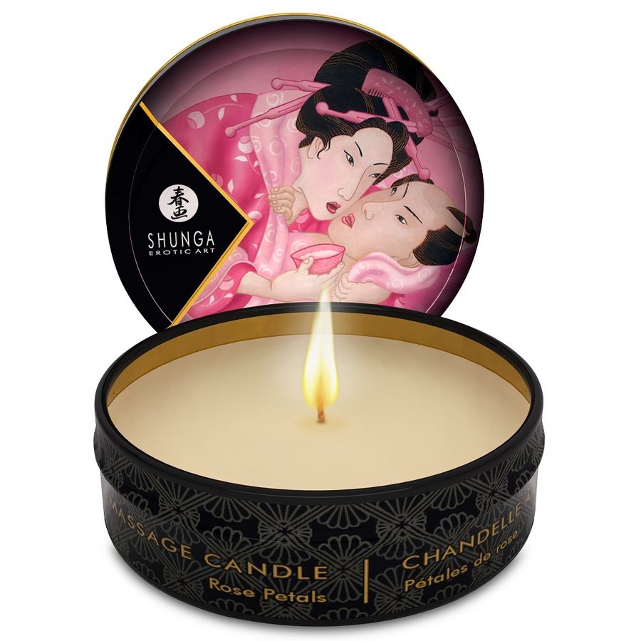 SHUNGA - MINI CARESS BY CANDELIGHT ROSES MASSAGEKERZE 30 ML Massagekerze diskret online kaufen