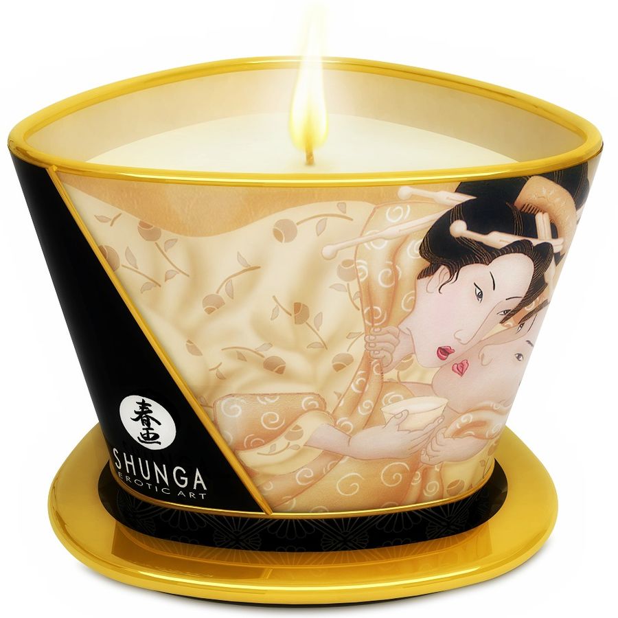 SHUNGA - MINI CARESS BY CANDELIGHT VANILLE MASSAGEKERZE 170 ML Massagekerze diskret online kaufen