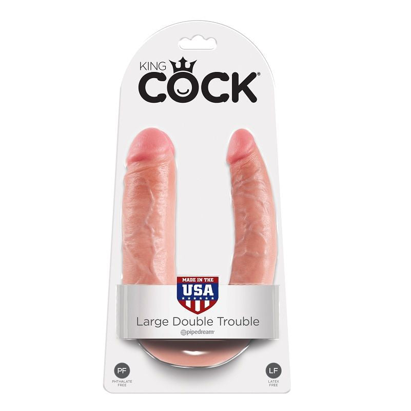 KING COCK - DOPPELPENETRATIONSDILDO 17.8 CM NATÜRLICH Dildo diskret online kaufen