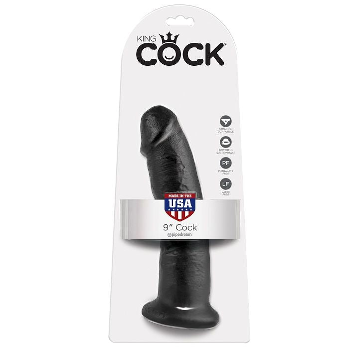 KING COCK - 9 DILDO SCHWARZ 22.9 CM Dildo diskret online kaufen