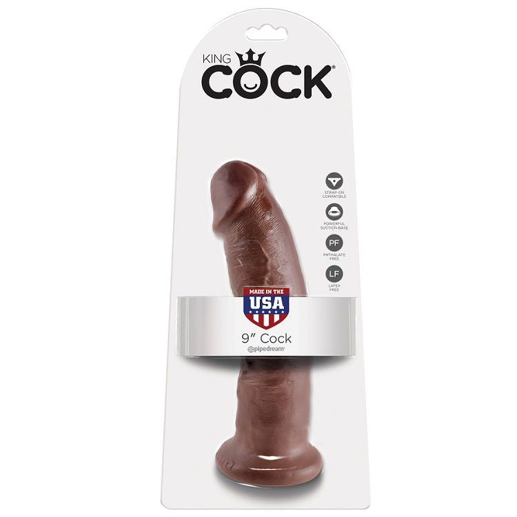 KING COCK - 9 HAHN BRAUN 22.9 CM – Dildo Bild 1